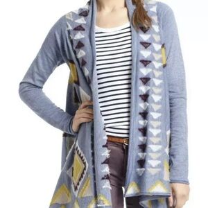 Anthro Fiets Voor 2 Southwestern Print Cardigan